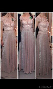 Spoločenské staroružové šaty, veľkosť S