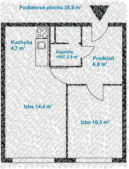 REZERVOVANÉ 1,5 izbový byt Košice - Sever
