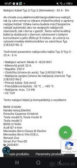 Nabijaci kabel elektromobil