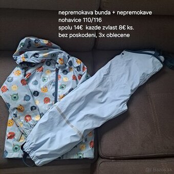 Nepremokava bunda s nohav.110/116