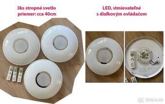 Stropné lampy LED stmievateľné s diaľkovým ovládaním