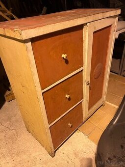 Komoda stará retro zachovala drevo - 1