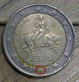 2 Euro 2002 "S" Grecko ražba Finland - nabídněte cenu. X16
