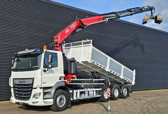 DAF CF 530 - 8x4 – Sklápěč/Valník+HR-FASSI 27,5 t/m – EURO 6