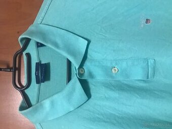 GANT originál azurove pánske polotricko XL