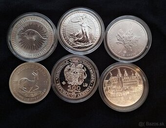 strieborné investičné mince 1 oz