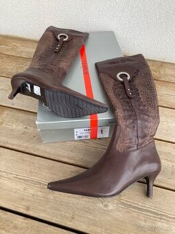 kožené dámske luxusné čižmy