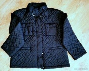 Prešívaná bunda - kabátik, kvalitný materiál, čierna farba
