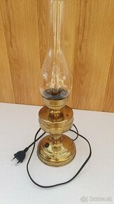 Stará elektrická stolová lampa - svietnik - 1