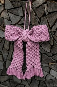 zajac / zajačiky, mašľa, kvet macrame - 1