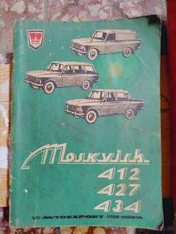 Kniha Moskvic 412 427 434 a katalog nahradnych dielov