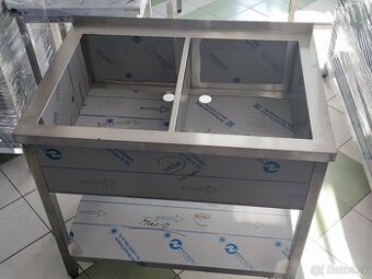 Umývacie gastro stoly, drezy a dvojdrezy s policou