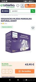 Manuálna odsávačka mlieka