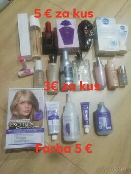 Parfémy, voňavky, farba na vlasy,