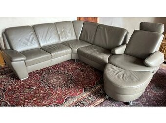 Luxusní rohová kožená sedací souprava, 2971