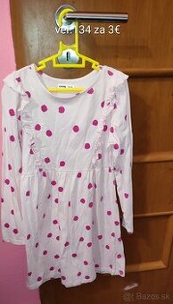 Šaty s dlhým rukávom veľ.134