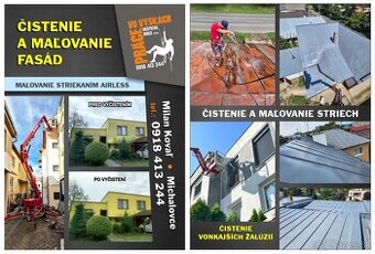 Čistenie a maľovanie fasád a striech