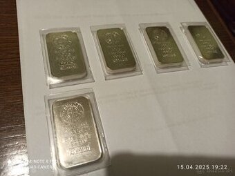 Investicne  strieborne tehlicky 100g