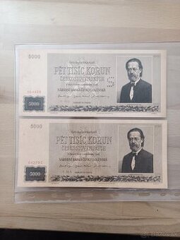 Bankovky 5000kčs 1945