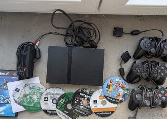 Herná konzola Sony PlayStation 2 Slim + 3 ovládače