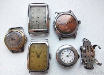 Starožitné hodinky, konvolut, AG 0935 a 0.800 a ocel
