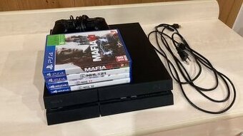 PS4 Slim (500GB) + ovládač + 4 hry (Mafia 3, NHL 17,18,21)