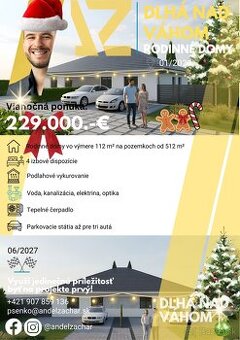 4 izbové rodinné domy v obci Dlhá nad Váhom okres Šaľa