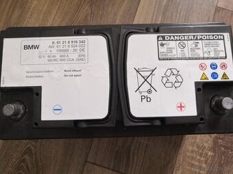 Autobatéria 90ah agm 900A, originál Bmw