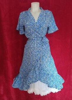 Retro zavinovacie šaty veľkosť M-L