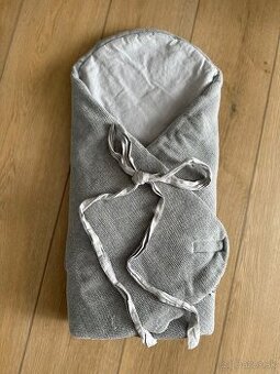 Zavinovačka z pleteniny siva s kokosovou vlozkou