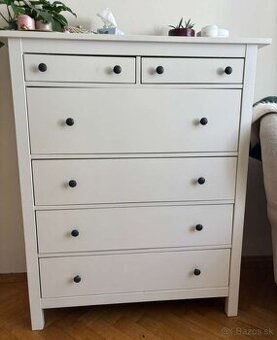 Ikea Hemnes komoda 6 zásuvkova Biely lesk