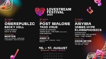 Prodám 2 lístky na Lovestream