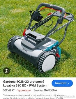 Gardena 380 EC vretenová elektrická kosačka