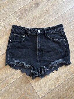 Zara čierne rifľové kraťasy