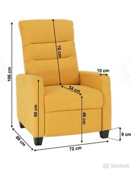 Nove polohovacie kreslo