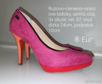 Ruzovo-cerveno-oranzove lodicky, vel. 37 - 1