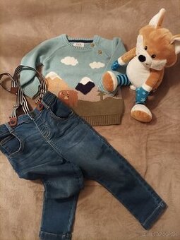 Svetrik + rifle, veľ. 12-18mes.