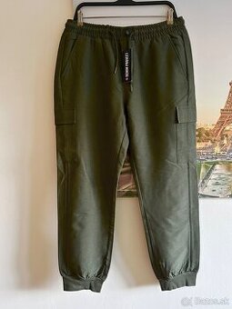 PÁNSKE tmavé khaki nohavice zn.DENIM PROJEKT č.L