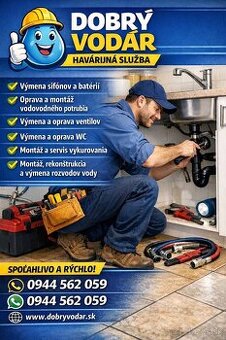 Profesionálne vodoinštalačné služby v Bratislave a okolí.