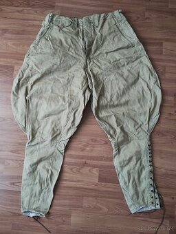 Prodám vojenské pískové kalhoty- USA M1926 khaki