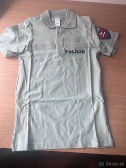 zelená polokošela krátky/dlhý rukáv POLÍCIA č.XS a S