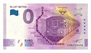 0€ bankovka 50 rokov metra