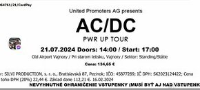 AC/DC Pwr Up Tour    dva stavieb predám