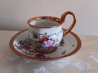 Míšeň, Meissen - malovaný porcelánový šálek