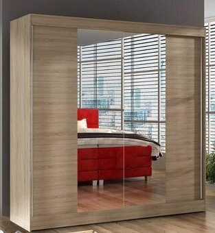 Dvojdverovú šatníkovú skriňu s posuvnými dverami