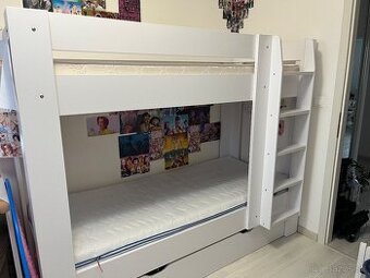 Poschodova postel biela