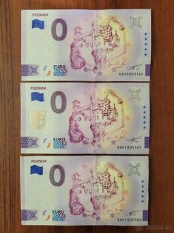 0 eurová bankovka, 0€ bankovky Pezinok