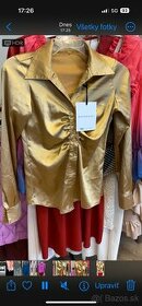 Zlata luxusná košeľa  veľkosť S - 1