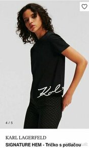 Karl Lagerfeld tričko čierne M signature