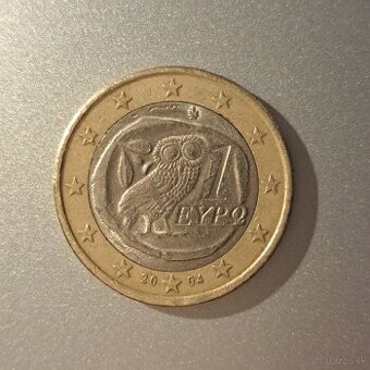 1 eurová minca- Sova 2004